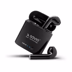Savio TWS-02 cuffia e auricolare Wireless In-ear Musica e Chiamate Bluetooth Nero - Vista aggiuntiva 2