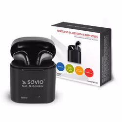 Savio TWS-02 cuffia e auricolare Wireless In-ear Musica e Chiamate Bluetooth Nero - Vista aggiuntiva 5