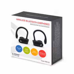 Savio TWS-03 cuffia e auricolare Wireless In-ear Musica e Chiamate Bluetooth Nero