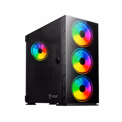 Savio PC Case Prime X1 ARGB Glass Black Midi Tower Nero - Vista aggiuntiva 6
