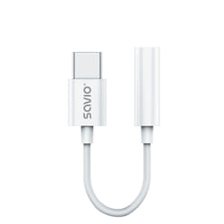 Savio AK-51 cavo audio 0,11 m 3.5mm USB tipo-C Bianco