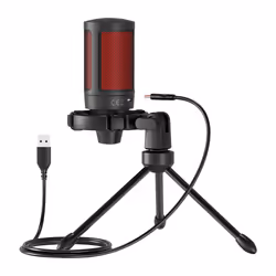 Savio wired gaming microphone with backlight tripod USB SONAR PRO Nero, Rosso Microfono per console di gioco - Vista aggiuntiva 3