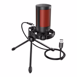 Savio wired gaming microphone with backlight tripod USB SONAR PRO Nero, Rosso Microfono per console di gioco - Vista aggiuntiva 4