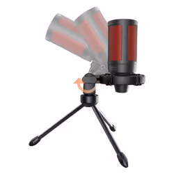 Savio wired gaming microphone with backlight tripod USB SONAR PRO Nero, Rosso Microfono per console di gioco - Vista aggiuntiva 6