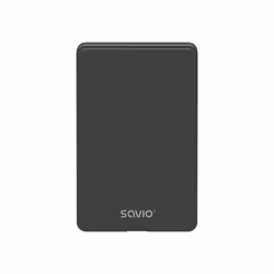 Savio AK-65, Box esterno HDD/SSD, 2.5", SATA, Seriale ATA II, Serial ATA III, Collegamento del dispositivo USB, Nero
