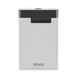 Savio AK-66 contenitore di unità di archiviazione Box esterno HDD/SSD Nero, Trasparente 2.5"