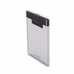 Savio AK-66 contenitore di unità di archiviazione Box esterno HDD/SSD Nero, Trasparente 2.5"