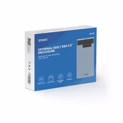 Savio AK-66 contenitore di unità di archiviazione Box esterno HDD/SSD Nero, Trasparente 2.5" - Vista aggiuntiva 5