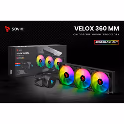 Savio VELOX 360 MM sistema di raffreddamento per computer Nero - Vista aggiuntiva 5