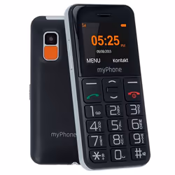 myPhone Halo Easy, Barra, SIM singola, 4,32 cm (1.7"), 0,3 MP, 1000 mAh, Nero, Grigio