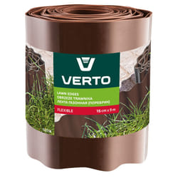 Verto 15G514 bordatura da giardino Rotolo di bordatura per giardino Plastica Marrone