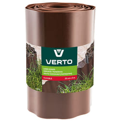 Verto Obrzee do trawnikow 20 cm x 9 m brzowe Rotolo di bordatura per giardino Plastica Marrone