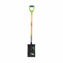 Verto 15G002 pala e paletta da giardiniere Spade Acciaio, Legno Nero, Verde, Legno
