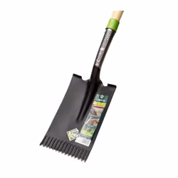 Verto 15G002 pala e paletta da giardiniere Spade Acciaio, Legno Nero, Verde, Legno