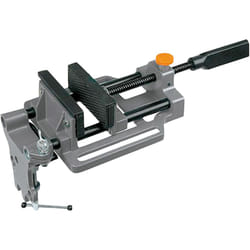 Morsa Da Banco Mm 100 In Acciaio Con Ganasce Zigrinate. Base Girevole.