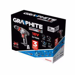 Graphite 58G022 trapano 1250 Giri/min Senza chiave Grigio