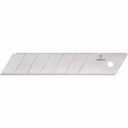 Ricambio lame scorrevoli per taglierino 25mm 5 pezzi Topex 17B550 Le lame a scatto di ricambio TOPEX (rif. 17B550) larghe 25 ...