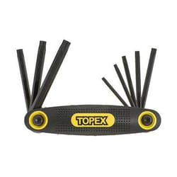 Topex Chiavi Torx Serie 8 Pezzi Misure T9, 10, 15, 20, 25, 27, 30, 40