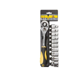 Topex - Set di 10 chiavi a bussola esagonali + cricchetto dimensioni attacco 1/2, gto 38d652