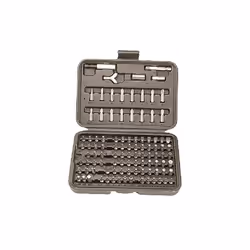 31 inserti esagonali, 3 a stella 12 punte, 3 a stella 4 punte, 4 a stella 3 punte, 3 a farfalla, 9 resistorx, 9 torx, 4 a for ...