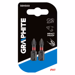 Graphite 56H500, 1/4", PH 1, 25 mm, 12 g, Blister