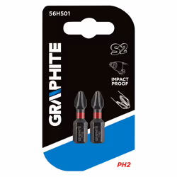 Graphite 56H501, 1/4", PH 2, 25 mm, 13 g, Blister