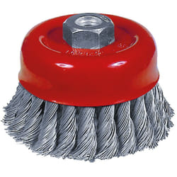 SPAZZOLA A TAZZA PER SMERIGLIATRICE ø mm 80 foro M 14 GRAPHITE
