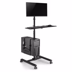 Maclean MC-793, Trolley multimediale, Nero, Universale, 20 kg, 8 kg, 43,2 cm (17")