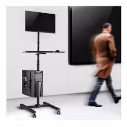 Maclean MC-793 carrello e supporto multimediale Nero Universale Trolley multimediale