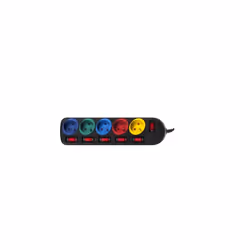 Maclean MCE204M prolunghe e multiple 1,5 m 5 presa(e) AC Interno Nero, Multicolore