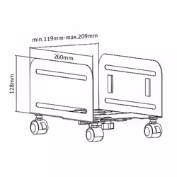 Maclean Mount MC-851 Piattaforma con rotelle - Vista aggiuntiva 6