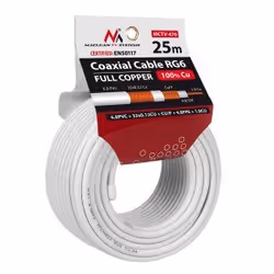 Maclean MCTV-470, 25 m, RG-6/U, Bianco