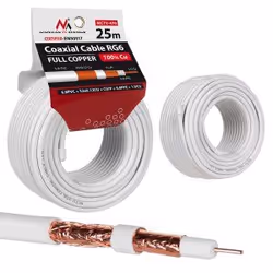 Maclean MCTV-470 cavo coassiale RG-6/U 25 m Bianco