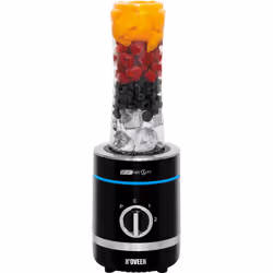 Noveen SB1000 X-LINE, Frullatore da tavolo, 0,6 L, Funzione pulsante, Tritaghiaccio, 300 W, Nero