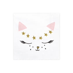 PartyDeco SP33-50 tovagliolo di carta Nero, Oro, Rosa, Bianco 20 pz