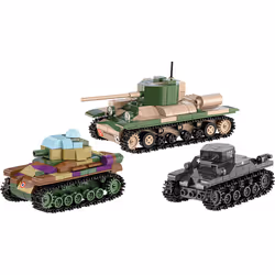 COBI Renault R35 - Valentine IX - Panzer I, Set da costruzione, 8 anno/i, 595 pz