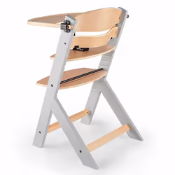 Kinderkraft KKKENOCGRY0000 seggiolone Alzasedia Seduta rigida Grigio, Legno - Vista aggiuntiva 5