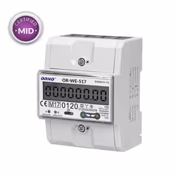 ORNO OR-WE-517, Elettronico, A spina, Uscita di alimentazione, Bianco, kWh, LCD