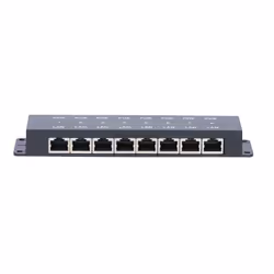 Extralink POE INJECTOR 8 PORT - 8-Port, Fast Ethernet, 10,100 Mbit/s, 10/100, Nero, 24 V
