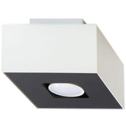 Lampada da soffitto Mono bianco nero 14x11x14cm Sollux