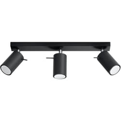 Sollux - Lampada da soffitto Ring nero 45x16x6cm