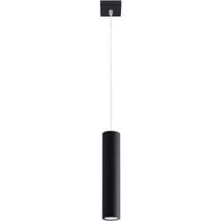 Sollux - light Lagos 1 Lampada a sospensione Design moderno Con Paralume cilindrico, stile industriale Lampadina GU10 sostituibile, 1 x 40 w Acciaio