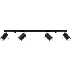 Lampada da soffitto Ring nero 80x16x6cm Sollux
