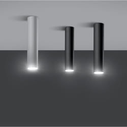 Applique da Soffitto in Metallo Lagos 30 Sollux Nero