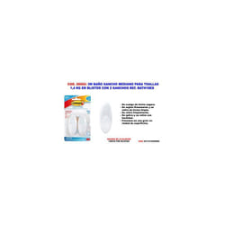 Gancio medio per asciugamani 3M 1,4 kg 2 ganci Bath18ES