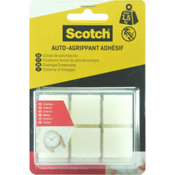 Scotch - 24 Pastilles adhésives de préhension transparentes intérieur L.2,2 x l.22 mm