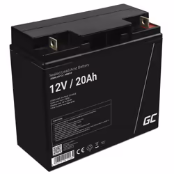 Green Cell AGM10, 20000 mAh, Acido piombo (VRLA), 12 V, Nero