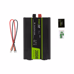 Green Cell INV11 adattatore e invertitore Auto 2000 W Nero - Vista aggiuntiva 5