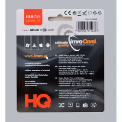 IMRO MICROSDXC 10/128GB UHS-3 ADP Memory card Classe 10