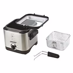 Mesko Home MS 4910 friggitrice Singolo 1,5 L Indipendente 900 W Nero, Acciaio satinato